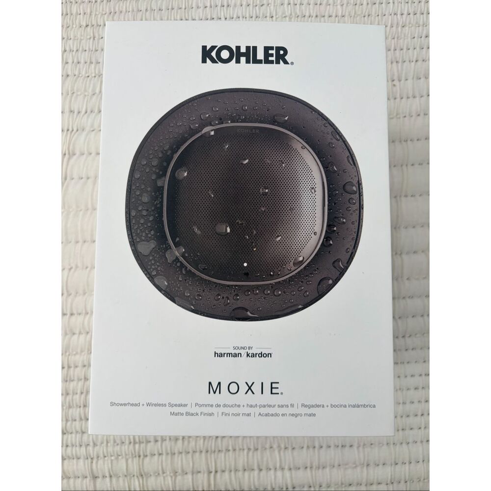 Kohler Moxie Matte Black Bluetooth Showerhead Harman Kardon Wireless Speaker New